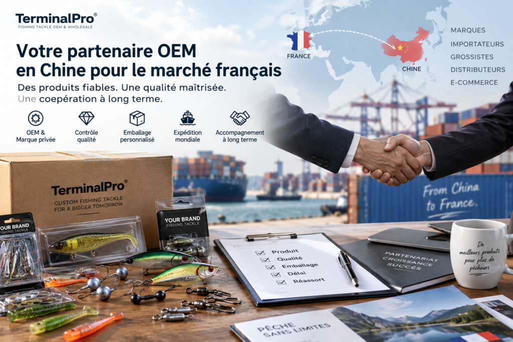 Fournisseur OEM de pêche en Chine pour importateurs et marques français